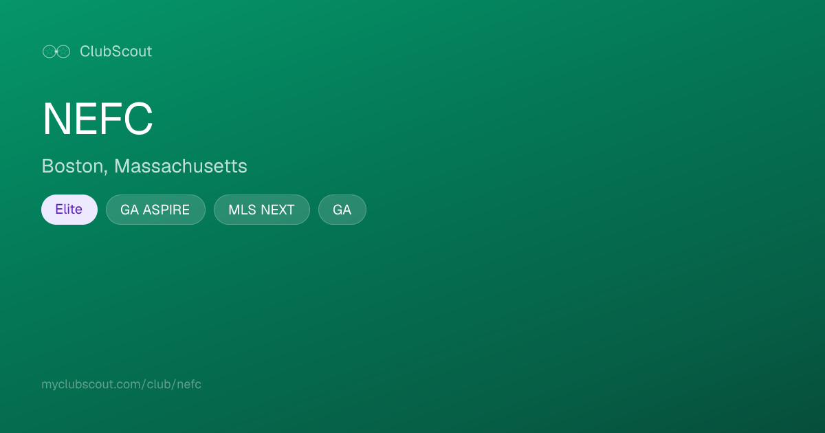 NEFC Reviews, Tryouts & Programs — Boston, Massachusetts | ClubScout
