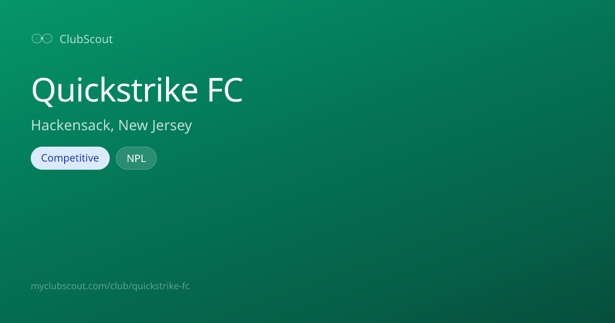 Quickstrike FC Reviews, Tryouts & Programs — Hackensack, New Jersey ...